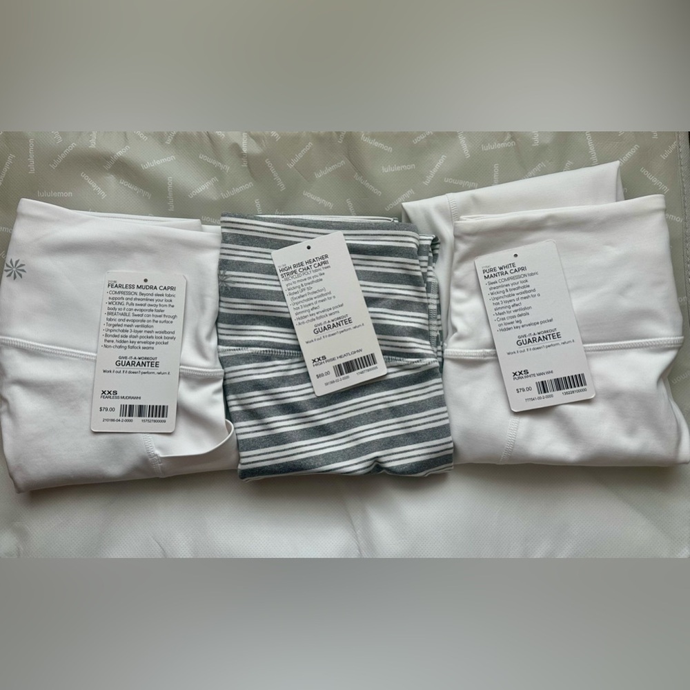 Lot of 3 Athleta XXS Crops